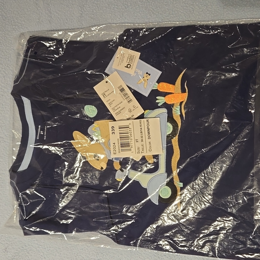GYMBOREE  Easter Bunny, Navy Shirt, NWT, Boys, 2T